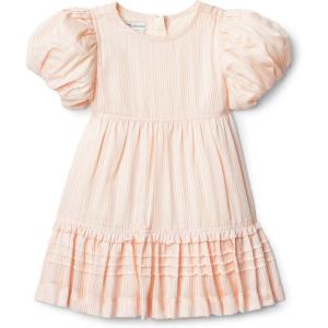 imageAmazon Essentials x Sofia Grainge Toddlers and Baby Girls Puff Sleeve DressPeach Classic Stripe