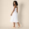 imageAmazon Essentials Womens RegularFit Cotton Sateen Smocked Bodice Midi DressWhite
