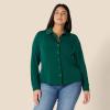 imageAmazon Essentials Womens RegularFit Matte Jersey ButtonDown ShirtDark Green