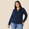 imageAmazon Essentials Womens RegularFit Matte Jersey ButtonDown ShirtNavy