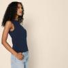 imageAmazon Essentials Womens SlimFit Rib Knit Boatneck Layering TankNavy