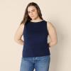 imageAmazon Essentials Womens SlimFit Rib Knit Boatneck Layering TankNavy