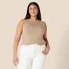imageAmazon Essentials Womens SlimFit Rib Knit Boatneck Layering TankTan