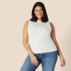 imageAmazon Essentials Womens SlimFit Rib Knit Boatneck Layering TankWhite