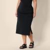 imageAmazon Essentials Womens SlimFit Ruched Matte Jersey Skirt Top Sold SeparatelyBlack