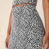 imageAmazon Essentials Womens SlimFit Ruched Matte Jersey Skirt Top Sold SeparatelyBlack Ivory Geometric