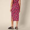 imageAmazon Essentials Womens SlimFit Ruched Matte Jersey Skirt Top Sold SeparatelyHot Pink Leafy Floral Ditsy