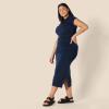 imageAmazon Essentials Womens SlimFit Ruched Matte Jersey Skirt Top Sold SeparatelyNavy