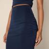 imageAmazon Essentials Womens SlimFit Ruched Matte Jersey Skirt Top Sold SeparatelyNavy