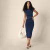 imageAmazon Essentials Womens SlimFit Ruched Matte Jersey Skirt Top Sold SeparatelyNavy
