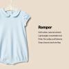 imageAmazon Essentials x Sofia Grainge Baby Girls Short Sleeve Peter Pan Collar Romper Pack of 2Light BlueStripe