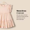 imageAmazon Essentials x Sofia Grainge Toddlers and Baby Girls Woven Ruffle Sleeve DressPeach Classic Stripe