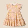imageAmazon Essentials x Sofia Grainge Toddlers and Baby Girls Woven Ruffle Sleeve DressShell Pink Ornate Paisley