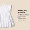imageAmazon Essentials x Sofia Grainge Toddlers and Baby Girls Woven Ruffle Sleeve DressWhite