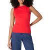 imageAmazon Essentials Womens SlimFit Rib Knit Boatneck Layering TankBright Poppy Red