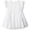 imageAmazon Essentials x Sofia Grainge Toddlers and Baby Girls Woven Ruffle Sleeve DressWhite