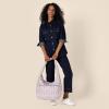 imageAmazon Essentials x Sofia Grainge Womens Quilted Tote BagBlue Ivory Delicate Floral