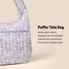 imageAmazon Essentials x Sofia Grainge Womens Quilted Tote BagBlue Ivory Delicate Floral