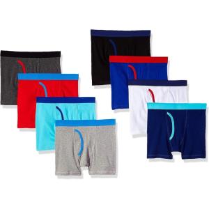imageAmazon Essentials Boys and Toddlers Cotton Boxer Briefs Underwear Previously Spotted Zebra MultipacksRedBlueGrey