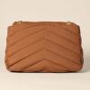 imageAmazon Essentials Soft Quilted Flap BagDark Brown Nylon