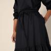 imageAmazon Essentials Womens FitandFlare Cotton Sateen Tiered Midi Skirt Top Sold SeperatelyBlack