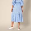 imageAmazon Essentials Womens FitandFlare Cotton Sateen Tiered Midi Skirt Top Sold SeperatelyBlue White Stripe