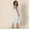 imageAmazon Essentials Womens RegularFit Cotton Sateen Empire Waist Midi Ruffle DressWhite