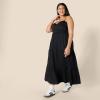 imageAmazon Essentials Womens RegularFit Empire Waisted Cotton Sateen Tiered Maxi DressBlack