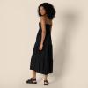 imageAmazon Essentials Womens RegularFit Empire Waisted Cotton Sateen Tiered Maxi DressBlack