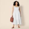 imageAmazon Essentials Womens RegularFit Empire Waisted Cotton Sateen Tiered Maxi DressWhite