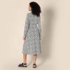 imageAmazon Essentials Womens RegularFit Matte Jersey Midi Length DressBlack Ivory Geometric