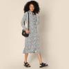 imageAmazon Essentials Womens RegularFit Matte Jersey Midi Length DressBlack Ivory Geometric