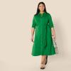 imageAmazon Essentials Womens RegularFit Matte Jersey Midi Length DressEmerald Green