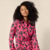 imageAmazon Essentials Womens RegularFit Matte Jersey Midi Length DressHot Pink Leafy Floral Ditsy