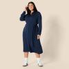 imageAmazon Essentials Womens RegularFit Matte Jersey Midi Length DressNavy