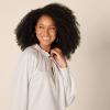 imageAmazon Essentials Womens RelaxedFit RuffleNeck Cotton Sateen LongSleeve Blouse Skirt Sold SeperatelyWhite