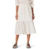 imageAmazon Essentials Womens FitandFlare Cotton Sateen Tiered Midi Skirt Top Sold SeperatelyWhite