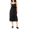 imageAmazon Essentials Womens RegularFit Cotton Sateen Empire Waist Midi Ruffle DressBlack
