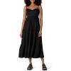 imageAmazon Essentials Womens RegularFit Empire Waisted Cotton Sateen Tiered Maxi DressBlack