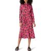 Hot Pink Leafy Floral Ditsy