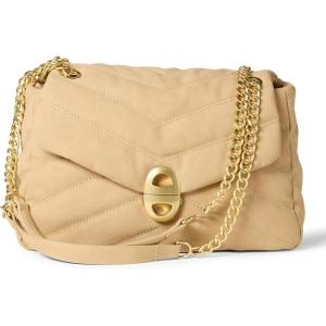 imageAmazon Essentials Soft Quilted Flap BagTan Faux Suede