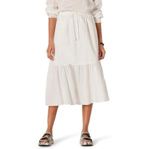 imageAmazon Essentials Womens FitandFlare Cotton Sateen Tiered Midi Skirt Top Sold SeperatelyWhite