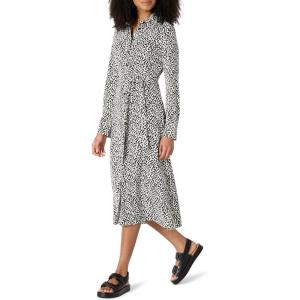 imageAmazon Essentials Womens RegularFit Matte Jersey Midi Length DressBlack Ivory Geometric
