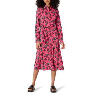 imageAmazon Essentials Womens RegularFit Matte Jersey Midi Length DressHot Pink Leafy Floral Ditsy