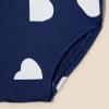 imageAmazon Essentials Baby Girls Frill OnePiece SwimsuitDeep Blue Ivory Abstract Dots