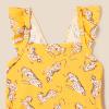 imageAmazon Essentials Baby Girls Frill OnePiece SwimsuitGolden Yellow Beige Leopard