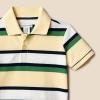 imageAmazon Essentials Boys and Toddlers Cotton Spandex Pique Polo Shirt Pack of 3Dark GreenPale PinkBlock Stripe