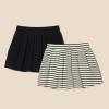 imageAmazon Essentials Girls Patch Pocket Skort Pack of 2BlackFrench Stripe