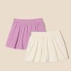 imageAmazon Essentials Girls Patch Pocket Skort Pack of 2Oatmeal HeatherMauve
