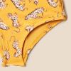 imageAmazon Essentials Girls and Toddlers Asymmetric Frill OnePiece SwimsuitGolden Yellow Beige Leopard